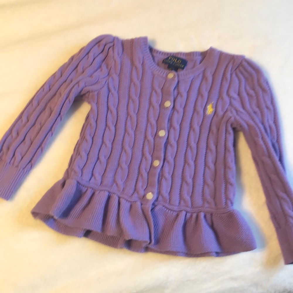 Ralph Lauren purple sweater 3/3T toddler girl.